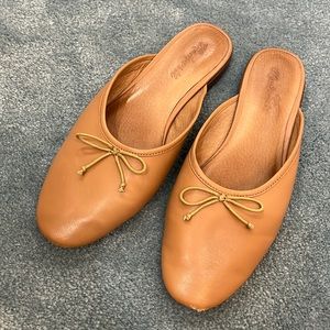 Madewell Adelle Ballet Mule, Size 9 in Brown Leather